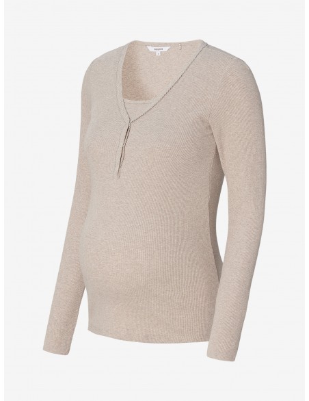 Pijama Premamá y Lactancia Beige