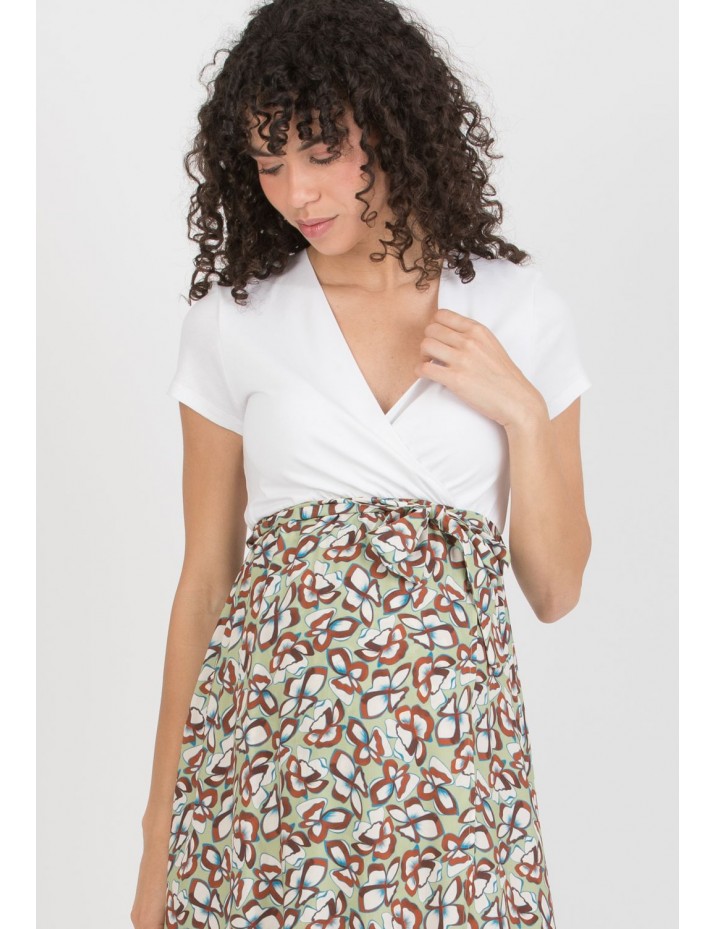 Vestido Premamá y Lactancia Midi Mariposas