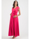 Vestido Largo Premamá y Lactancia Boda Fucsia
