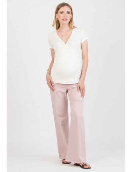 Camiseta Blanca Premamá y Lactancia Basic