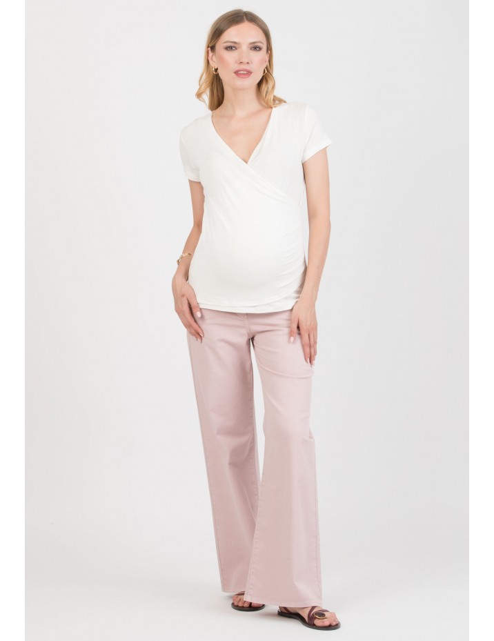 Camiseta Blanca Premamá y Lactancia Basic