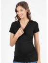 Camiseta Negra Premamá y Lactancia Basic