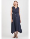 Vestido Midi Azul Premamá y Lactancia Tencel
