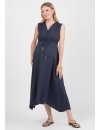 Vestido Midi Azul Premamá y Lactancia Tencel