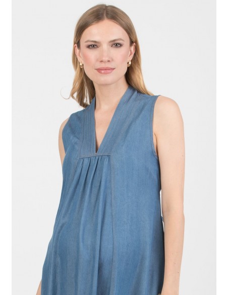 Vestido Premamá Tencel Midi