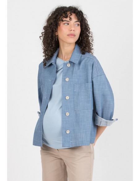 Chaqueta Celeste Jeans Premamá
