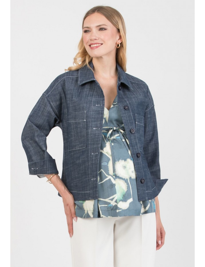 Chaqueta Azul Jeans Premamá