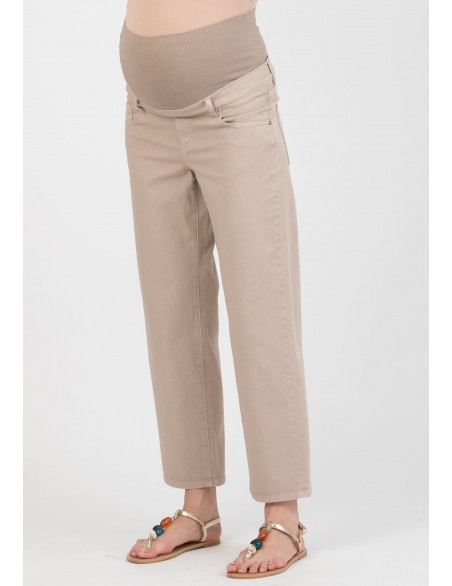 Jeans Premamá Balloon Beige