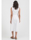 Vestido Midi Premamá y Lactancia Camisero Blanco