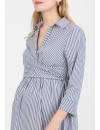 Vestido Premamá y Lactancia Rayas MF Azul