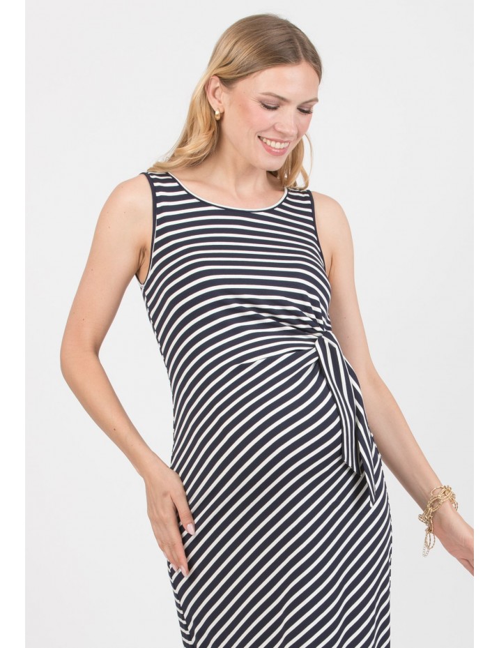 Vestido Midi Premamá Marinero Azul