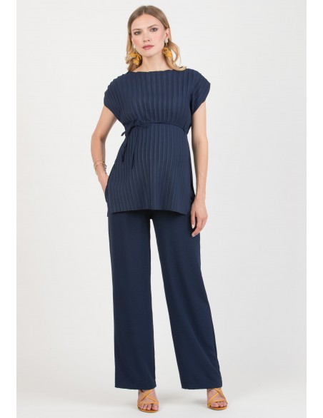 Pantalón Premamá Fluido Palazzo GB Azul