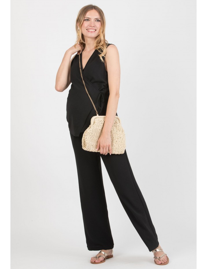 Pantalón Premamá Fluido Palazzo GB Negro