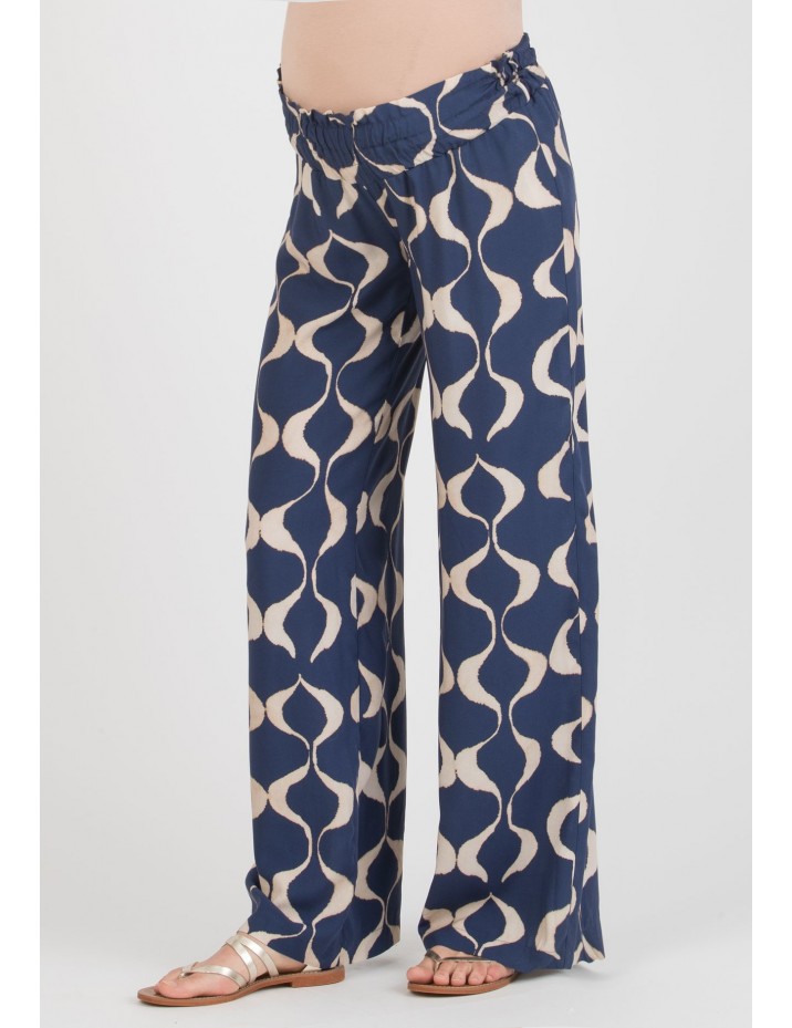 Pantalón Premamá Fluido Estampa Geom