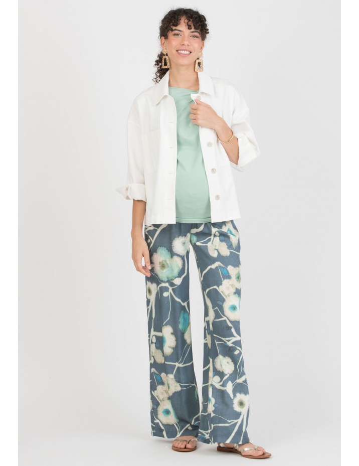 Pantalón Premamá Fluido Estampa Floral