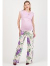 Pantalón Premamá Fluido Estampa Lilas