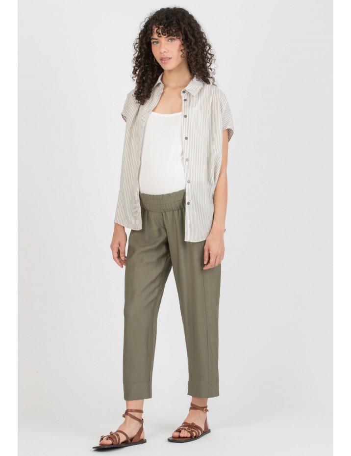 Pantalón Premamá 7/8 Fluido Kaki