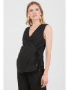 Blusa Negra Premamá y Lactancia Cruzada