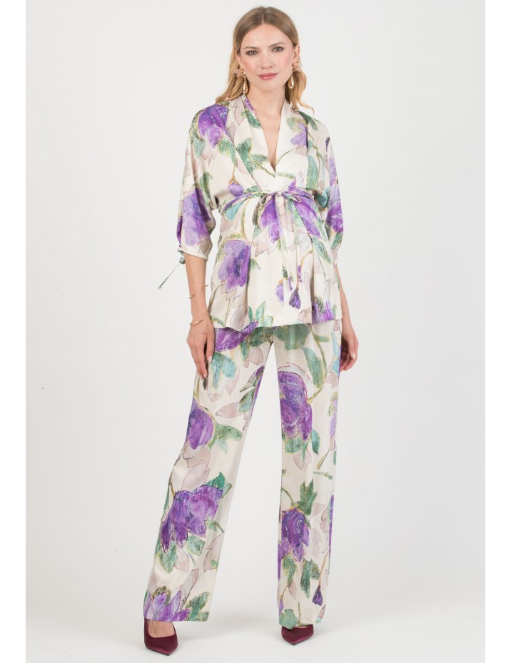 Blusa Premamá Kimono Lilas