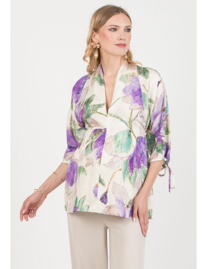 Blusa Premamá Kimono Lilas