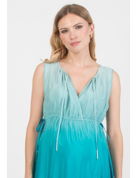 Vestido Midi Premamá y Lactancia Difuminado Agua