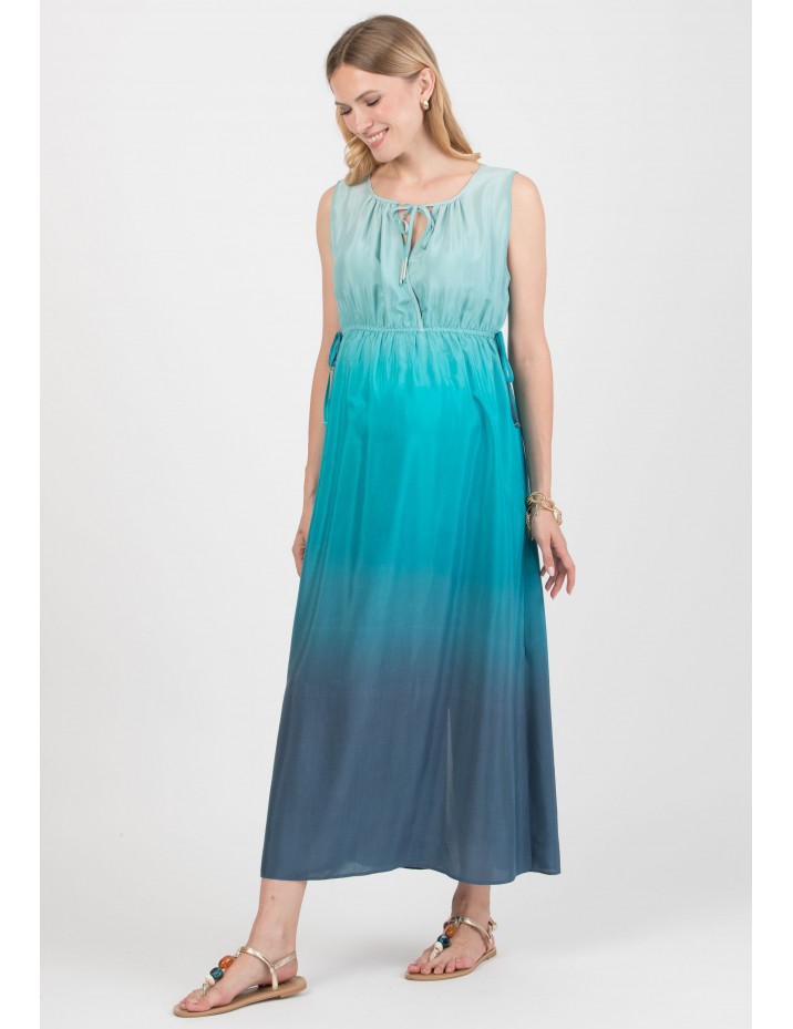 Vestido Midi Premamá y Lactancia Difuminado Agua