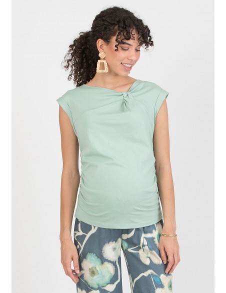 Camiseta Premamá Agua Nudo Escote