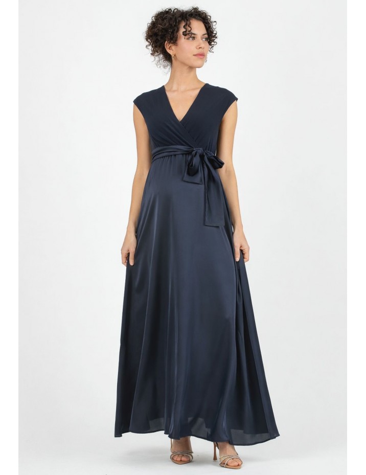 Vestido Largo Premamá y Lactancia Boda Marino