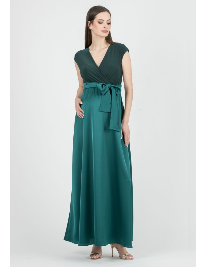 Vestido Largo Premamá y Lactancia Boda Verde