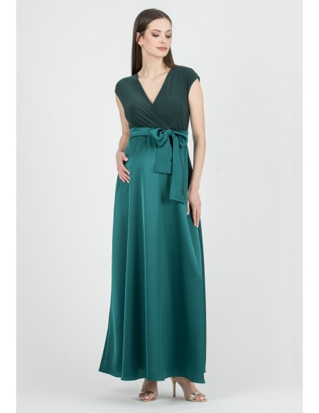 Vestido Largo Premamá y Lactancia Boda Verde