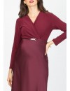 Vestido Midi Premamá y Lactancia Cinturón Detalle