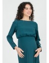 Vestido Midi Premamá Cuello Barca