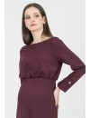 Vestido Midi Premamá Cuello Barca