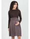 Vestido Premamá Combi Marrón