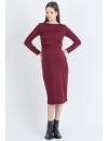 Vestido Midi Premamá Cruzado Grana