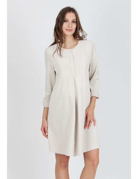 Vestido Premamá y Lactancia Pana Crema