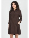 Vestido Premamá y Lactancia Camisero Micropana Marrón