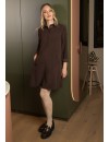 Vestido Premamá y Lactancia Camisero Micropana Marrón