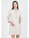 Vestido Premamá y Lactancia Camisero Micropana Crudo