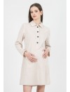 Vestido Premamá y Lactancia Camisero Micropana Crudo