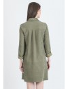 Vestido Premamá y Lactancia Camisero Micropana Kaki