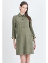 Vestido Premamá y Lactancia Camisero Micropana Kaki