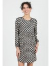 Vestido Premamá y Lactancia Estampa Gris