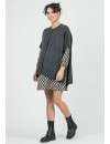 Vestido Premamá y Lactancia Estampa Gris