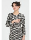 Vestido Premamá y Lactancia Estampa Gris