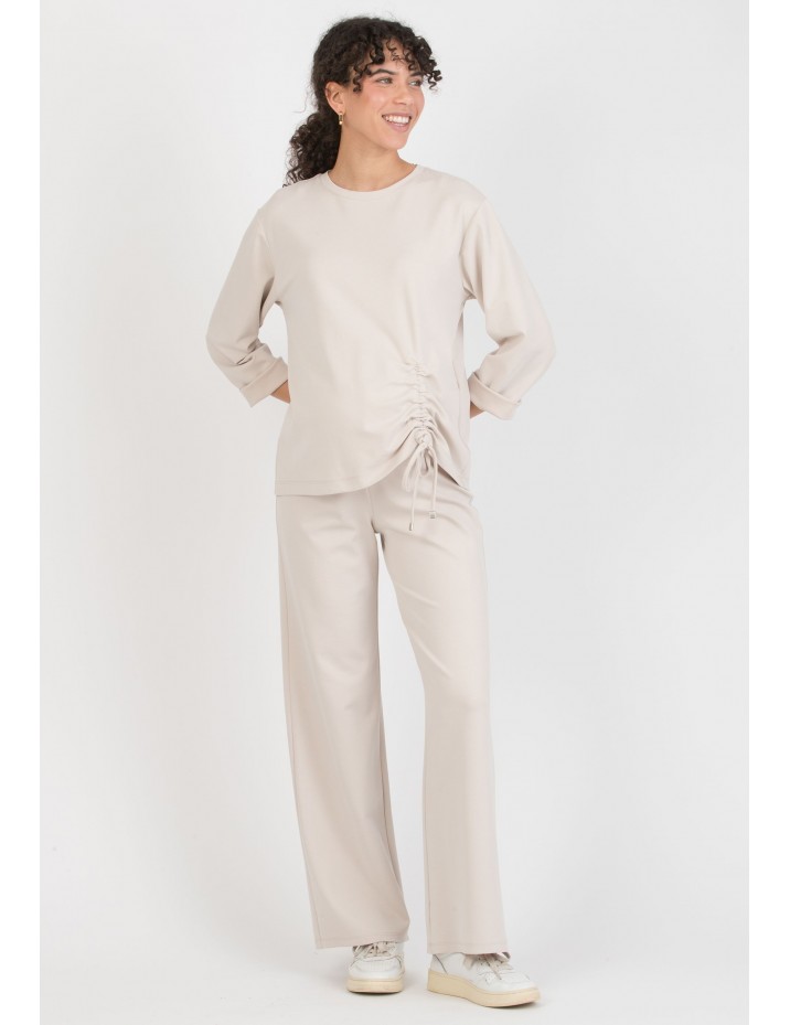 Sudadera Premamá Recogido Crudo