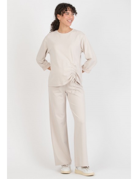 Sudadera Premamá Recogido Crudo