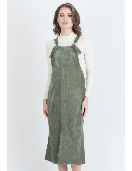 Vestido Peto Premamá Pana Verde