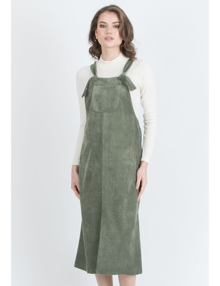 Vestido Peto Premamá Pana Verde