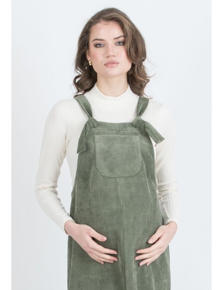 Vestido Peto Premamá Pana Verde